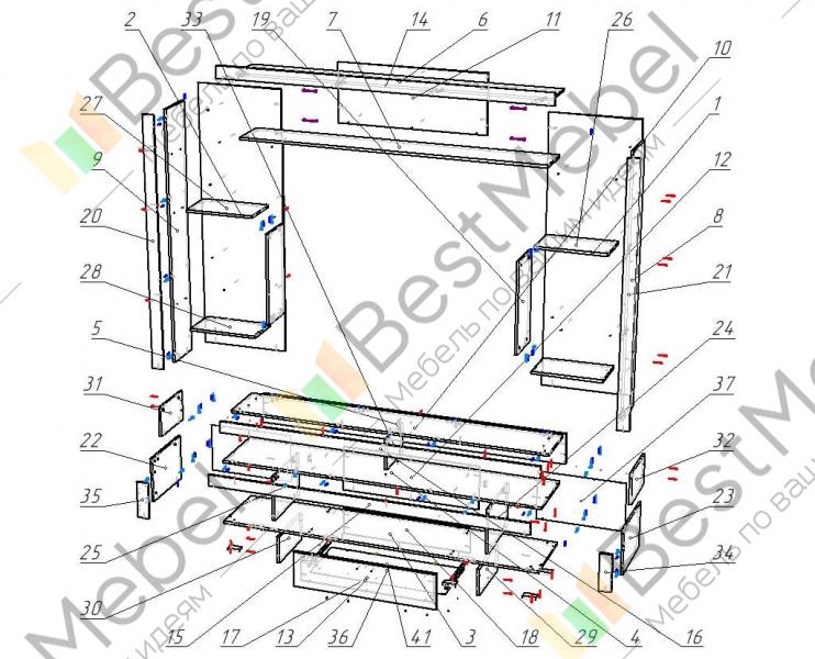 Схема сборки мст мебель