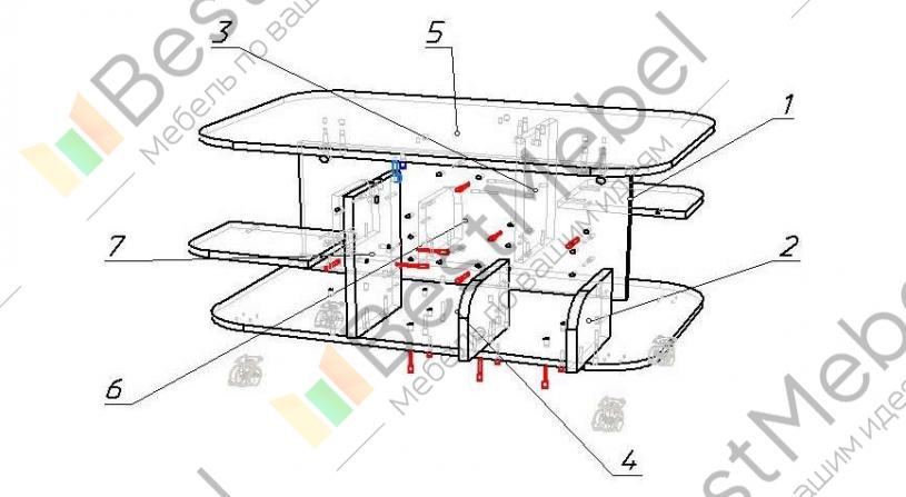 Стол журнальный сж 2 схема сборки