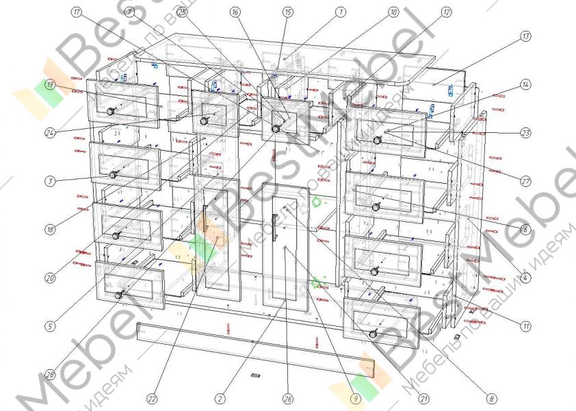 Комод логос схема сборки - фабрика Sosnova.ru