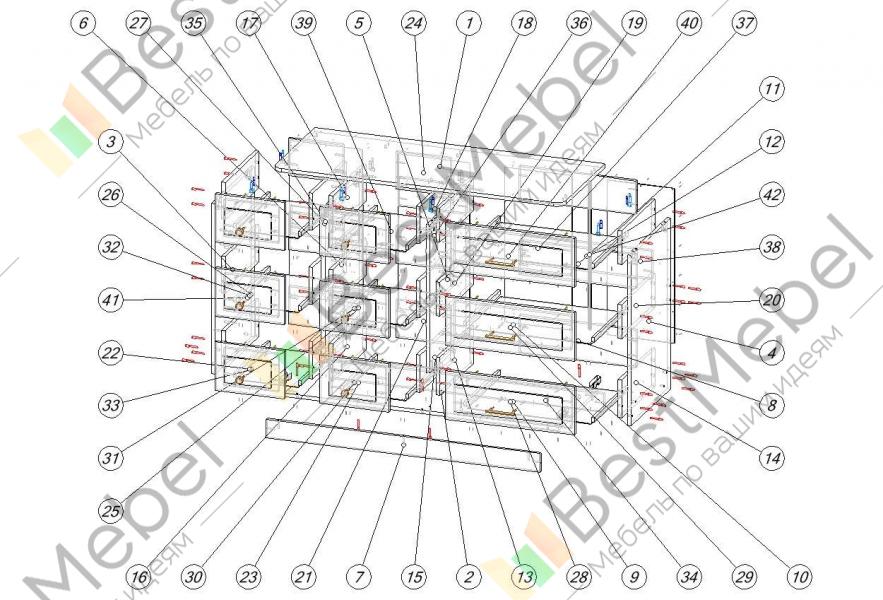 Комод логос схема сборки - фабрика Sosnova.ru