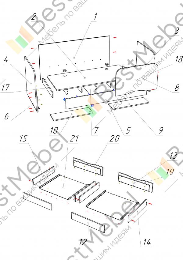 Кровать чердак дельфин схема сборки