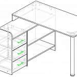 Схема сборки Стол компьютерный угловой НК-5 BMS