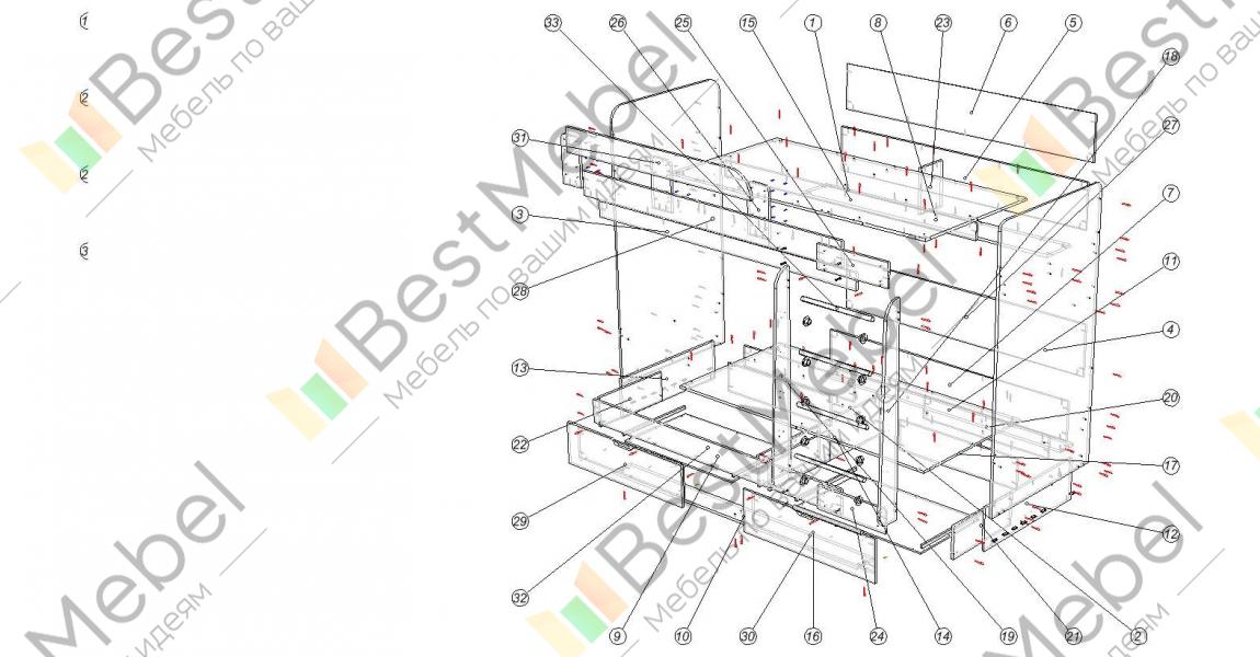 Двухъярусная кровать юниор 5 bms