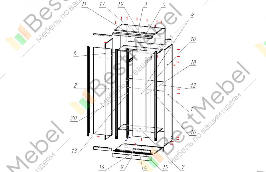 Шкаф купе бэст 4 bms