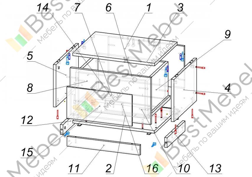 Тумба прикроватная ронда bms инструкция сборки
