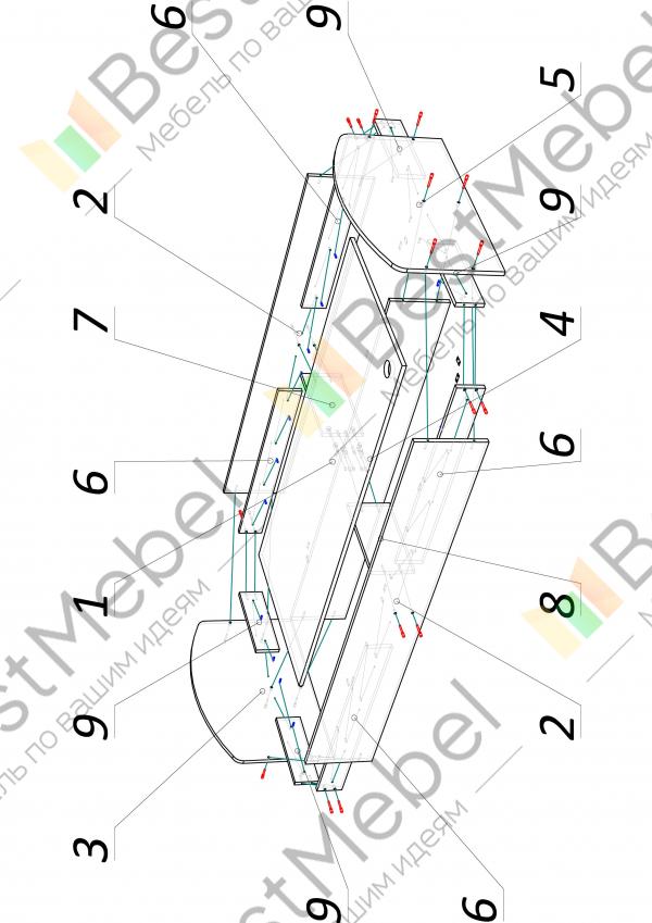 Схема сборки детской кровати ульяна