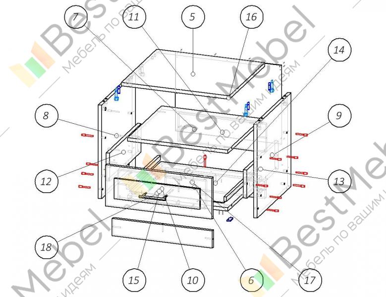 Тумба прикроватная ронда bms инструкция сборки