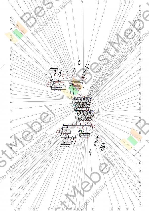 Угловой письменный стол для двоих нико 86 bms