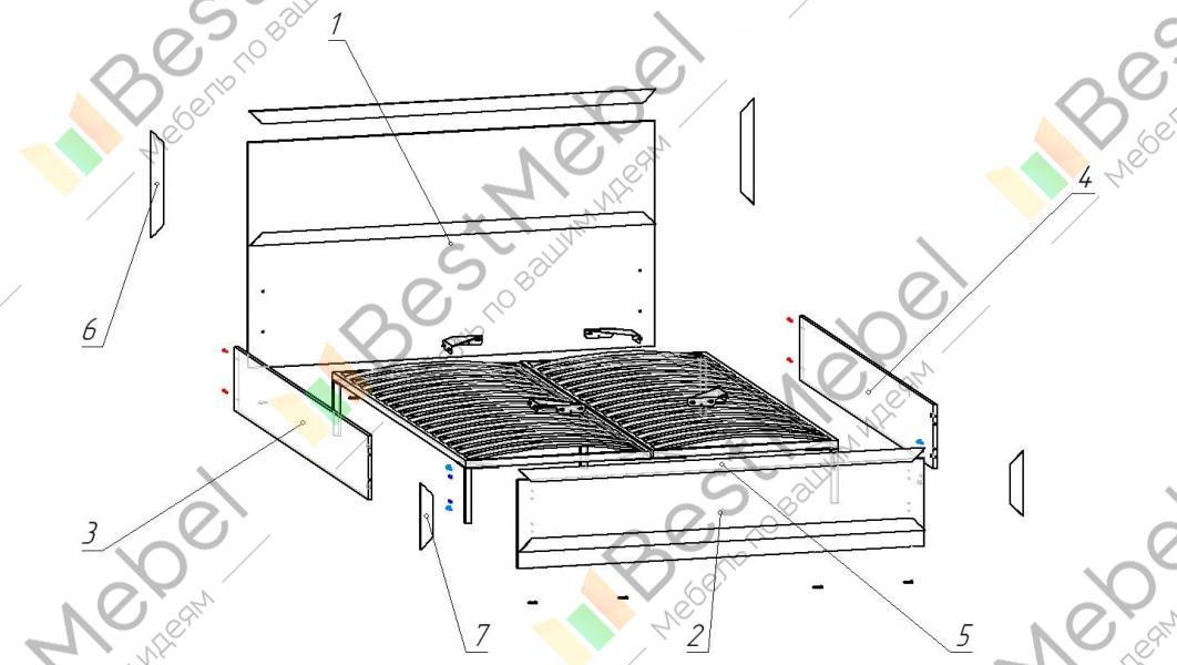 Кровать верона схема сборки