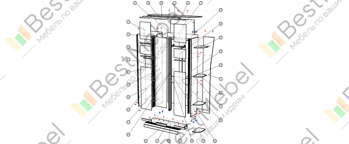 Шкаф рим схема сборки