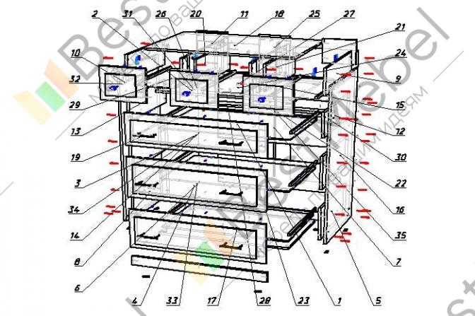 Комод логос схема сборки - Какаду Декор.ру