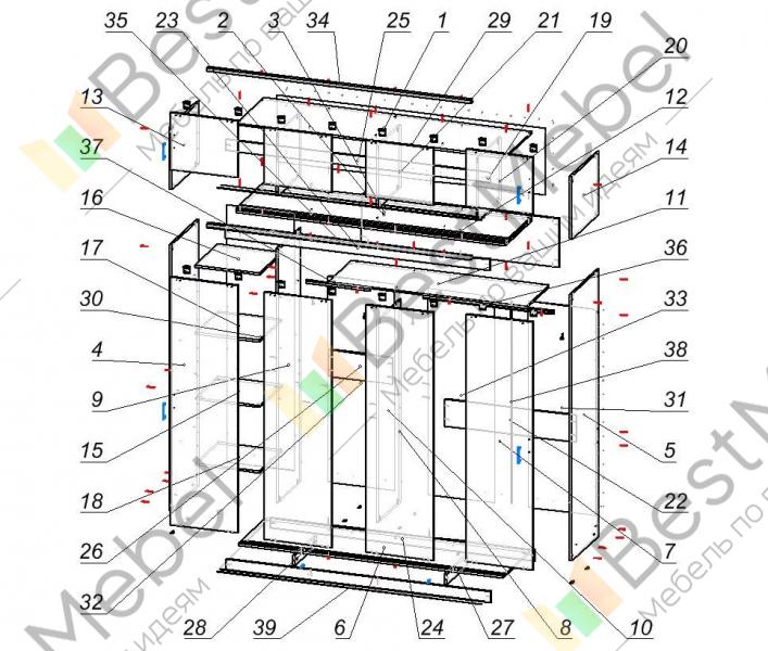 Шкаф купе уют 5 схема сборки