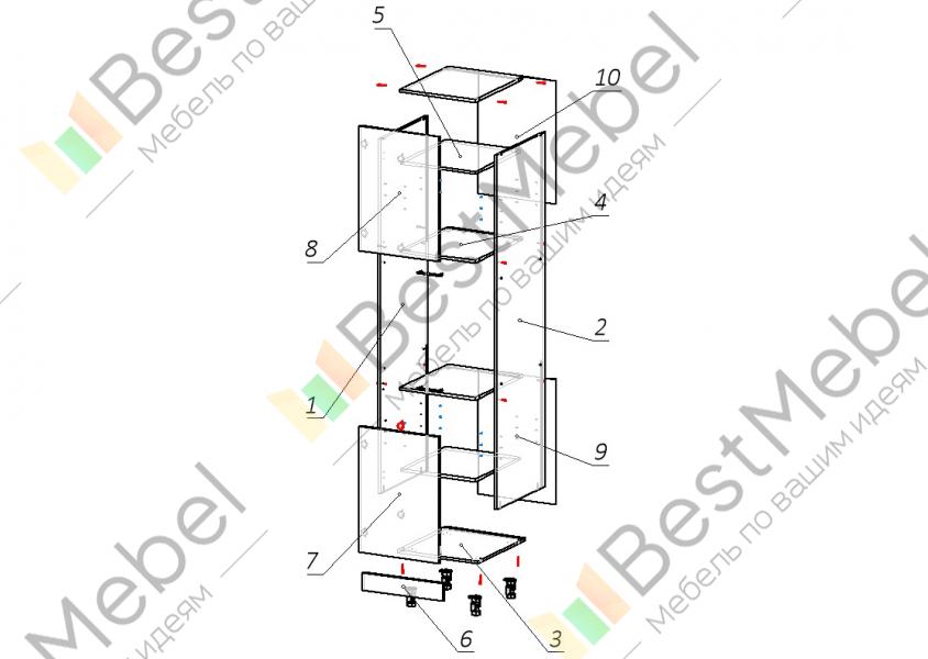 Инструкция по сборке и монтажу пенала | Sliding Systems Company