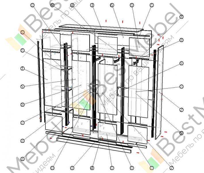 Сборка шкафа купе престиж