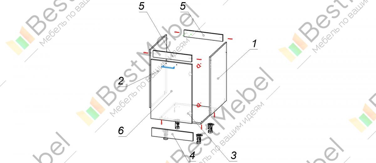 Схема тумбы под мойку