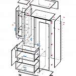 Схема сборки Шкаф-витрина Амазонка МДФ BMS