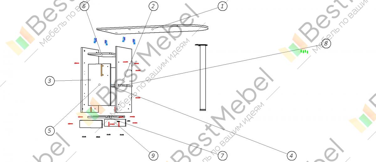 Схема сборки школьной мебели