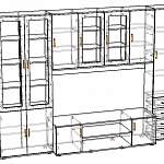 Схема сборки Мебельная стенка Вива-1 BMS