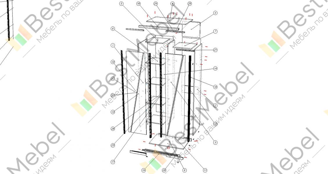 Система нова для шкафов купе аристо схема сборки