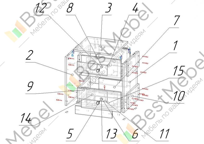 Тумба прикроватная ронда bms инструкция сборки