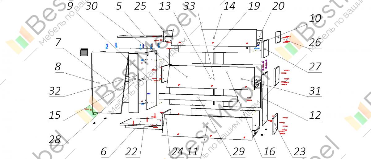 Комод стреза схема сборки