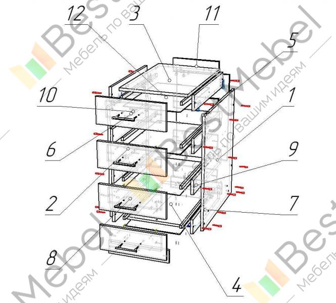 Тумба алекс 5 bms сборка