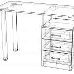 Схема сборки Письменный стол Ника 54 BMS