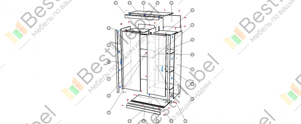 Шкаф купе бэст 4 bms