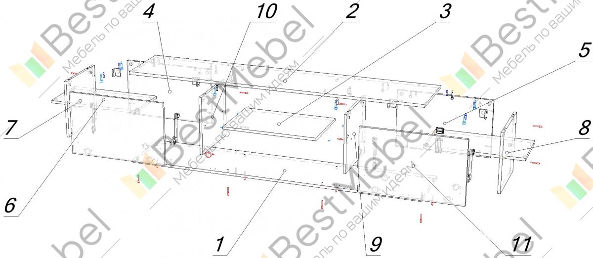 Тумба тв асти схема сборки