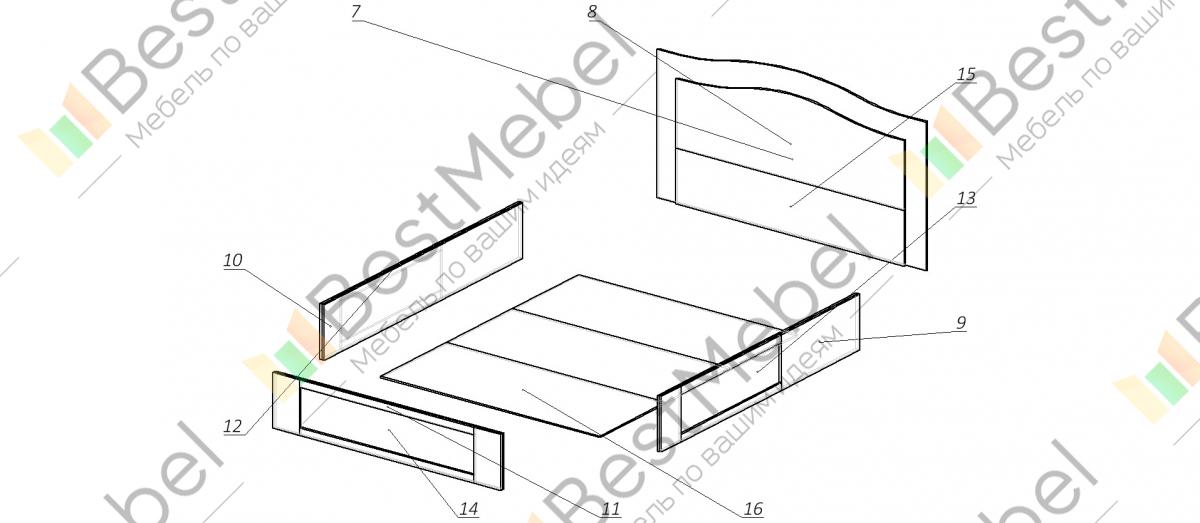 Кровать венеция с подъемным механизмом схема сборки