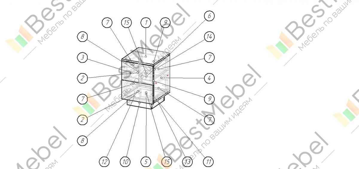 Прикроватная тумбочка с подсветкой nina bms