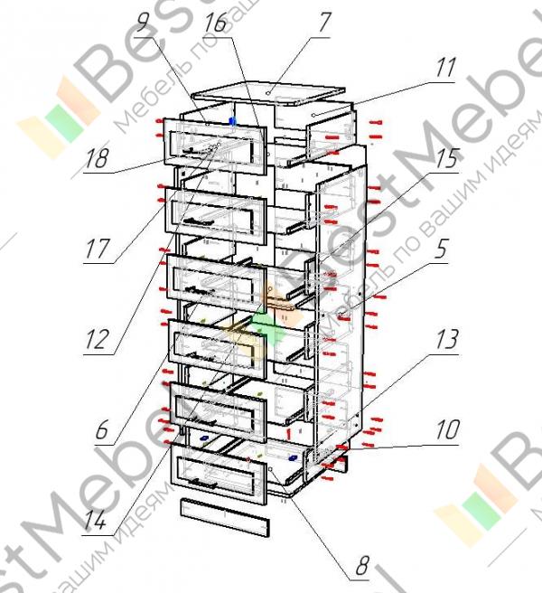 Комод логос схема сборки - Какаду Декор.ру