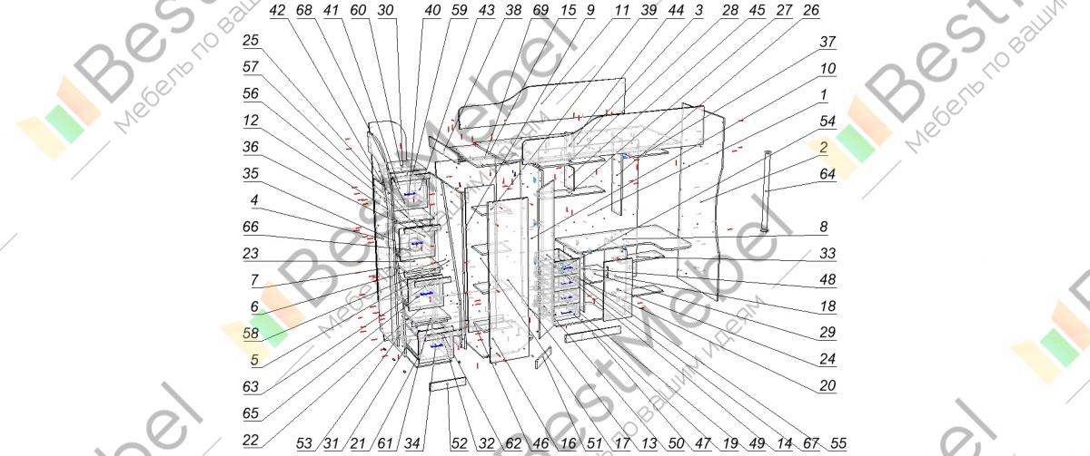 Шкаф купе пионер схема сборки
