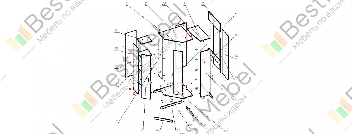 Шкаф вегас угловой схема сборки