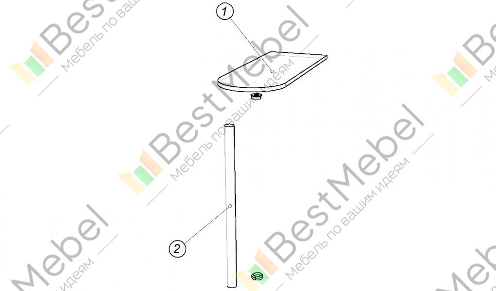 Hettich Klassik D/ кронштейн барный, h=мм, ()