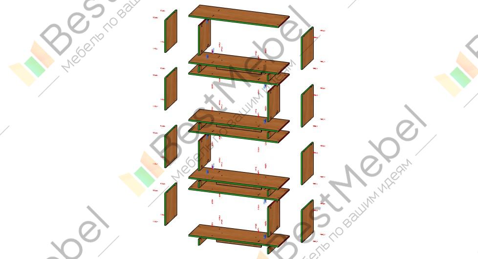 Сборка стеллажа номер 4