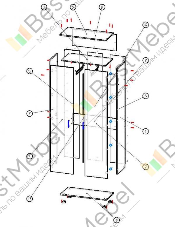 Шкаф дуэт схема сборки