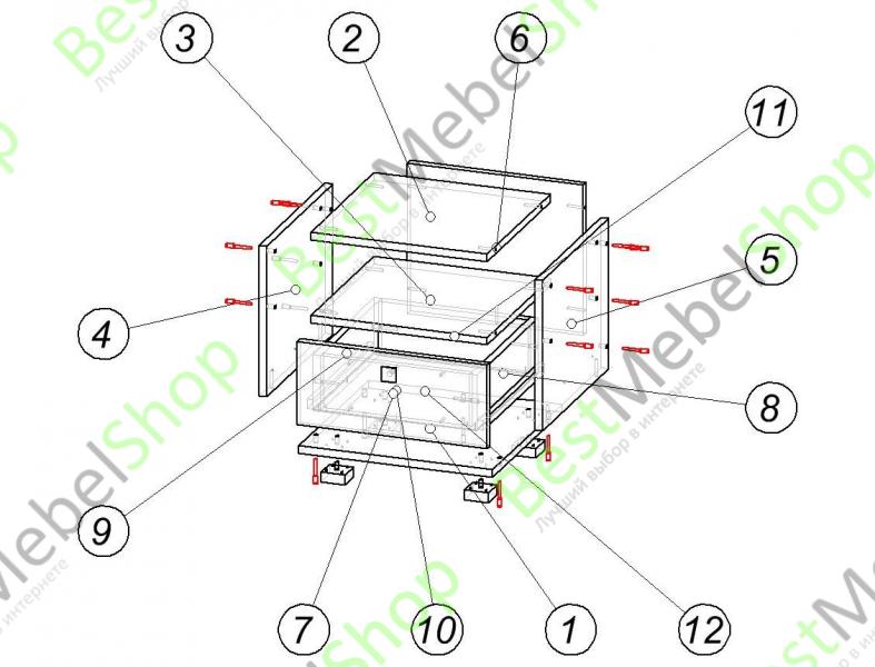 Схема сборки тумбы атл 03 MebelVin.ru