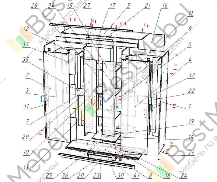 Шкаф купе ронда 1500 схема сборки