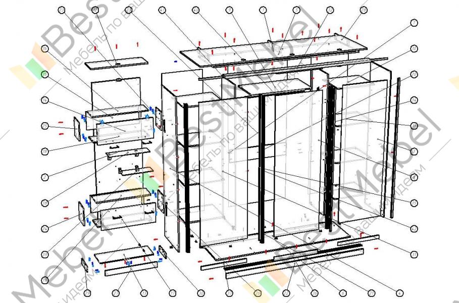 Шкаф гретта угловой схема сборки фото Original-Mebel.ru