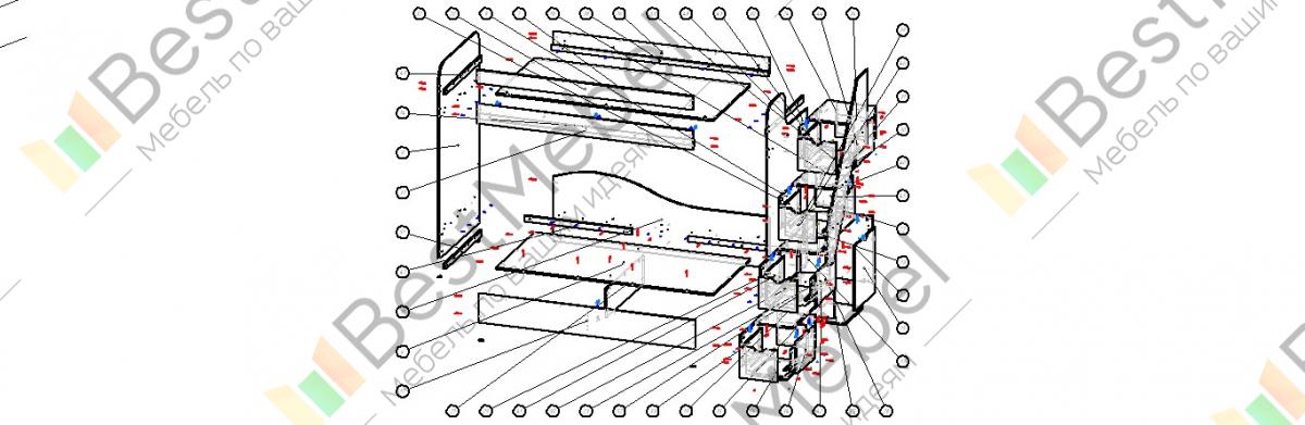 Кровать адель детская схема сборки