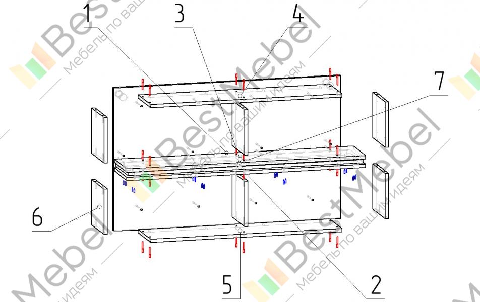 Чертеж для сборки мебели