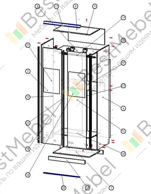 Шкаф купе бэст 4 bms