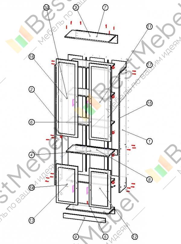 Шкаф рим схема сборки