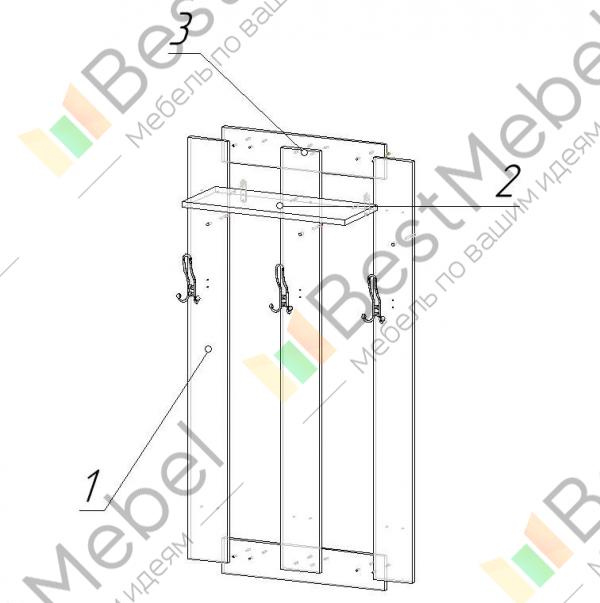 Вешалка настенная Стокгольм 1