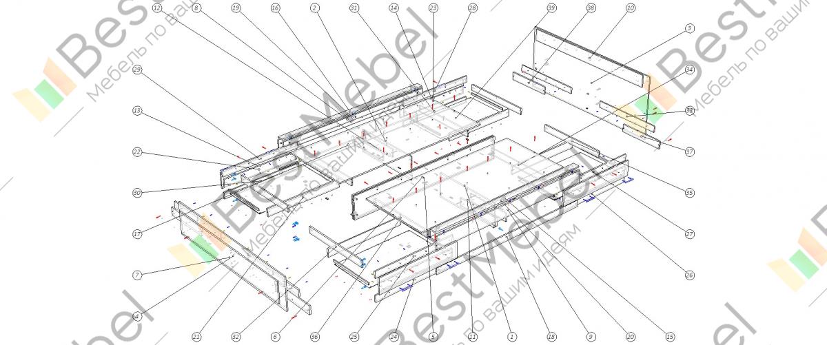 Схема сборки кровати мальта