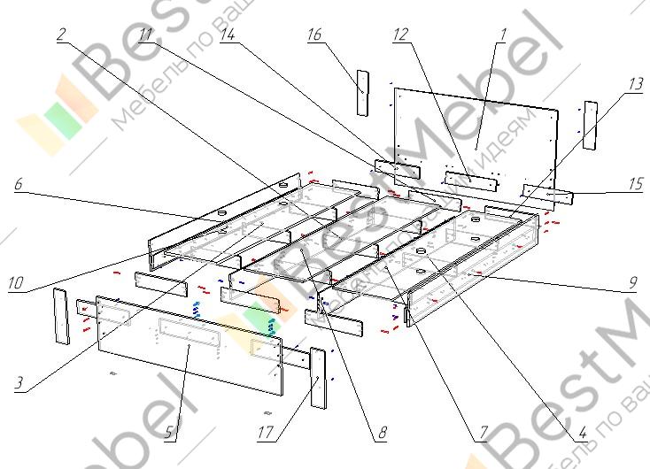 Сборка кровати венеция 1400