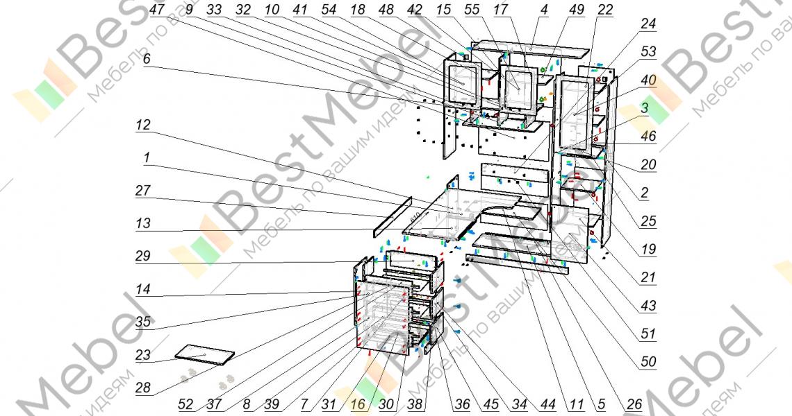 Компьютерный стол классик 16 bms