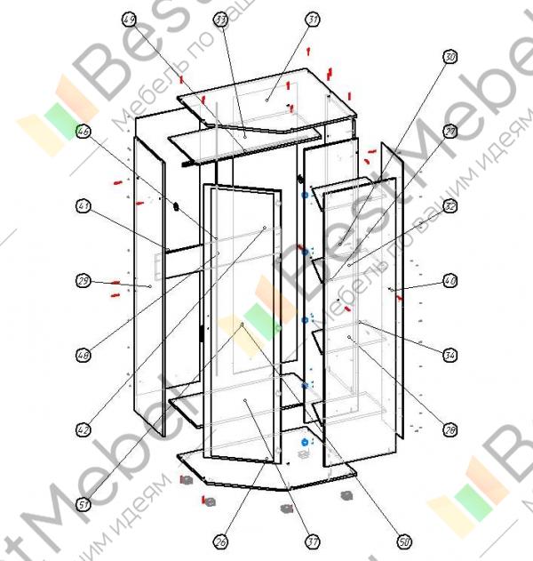 Угловой шкаф для одежды сборка