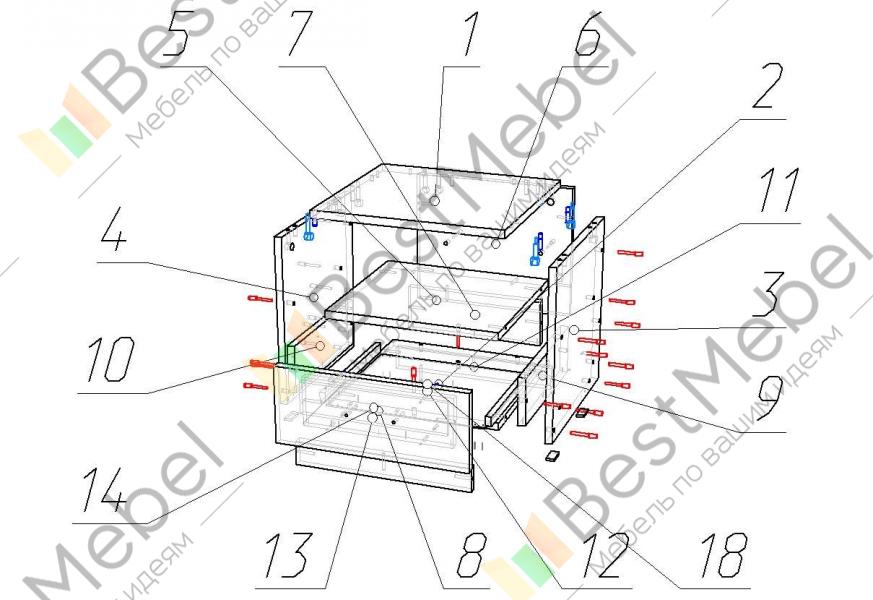 Тумба прикроватная ронда bms инструкция сборки